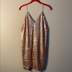 Sequin gold dress